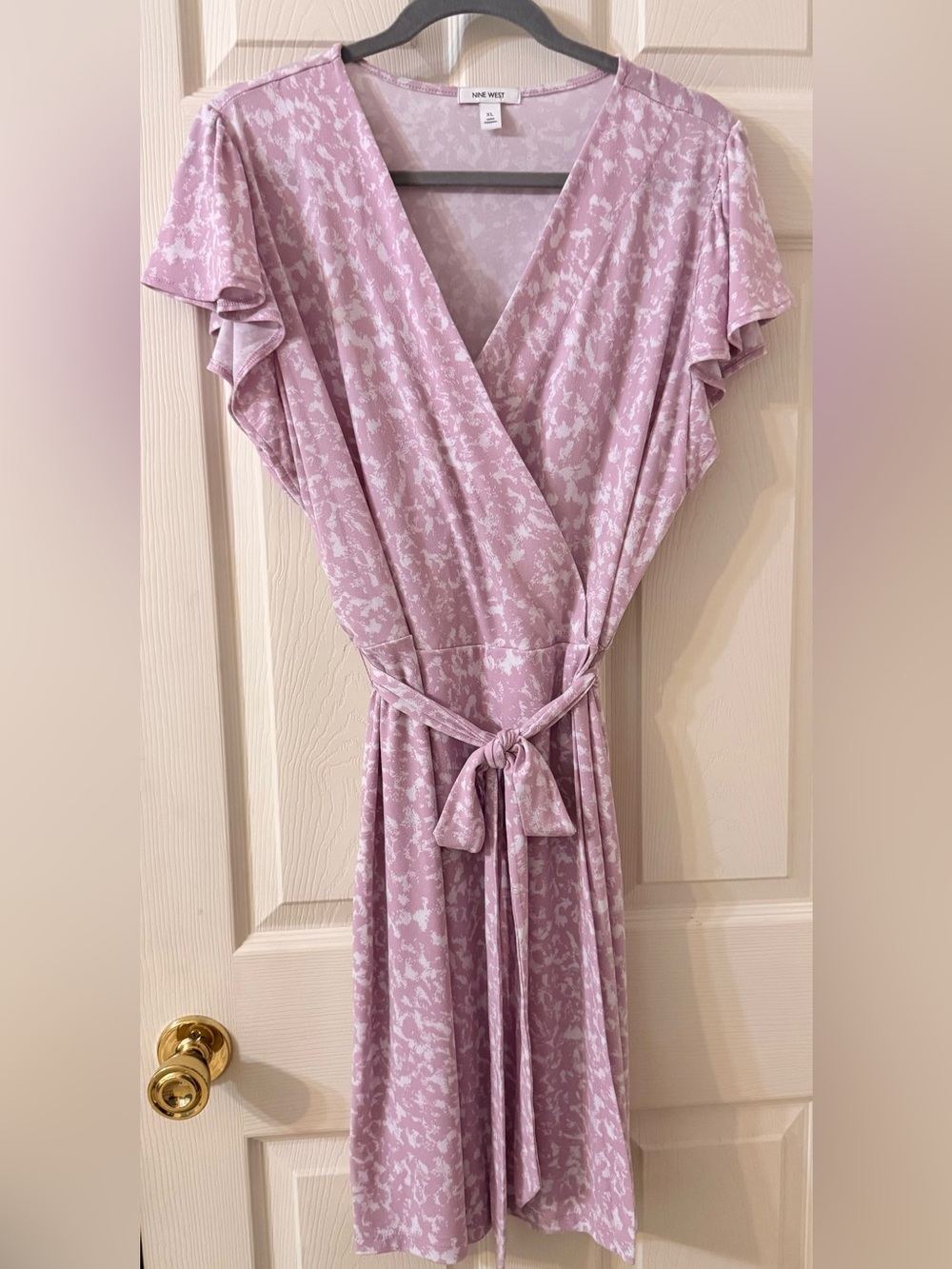 Nine West Dusty Rose Floral Wrap Dress
